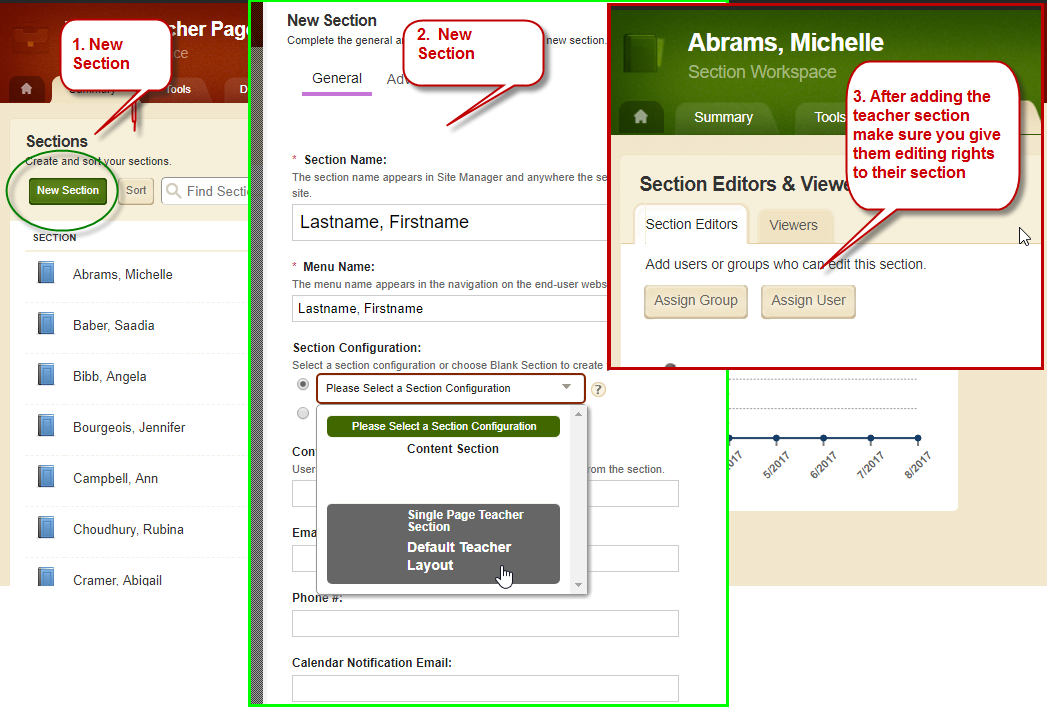 screen shot depicting steps described above.  